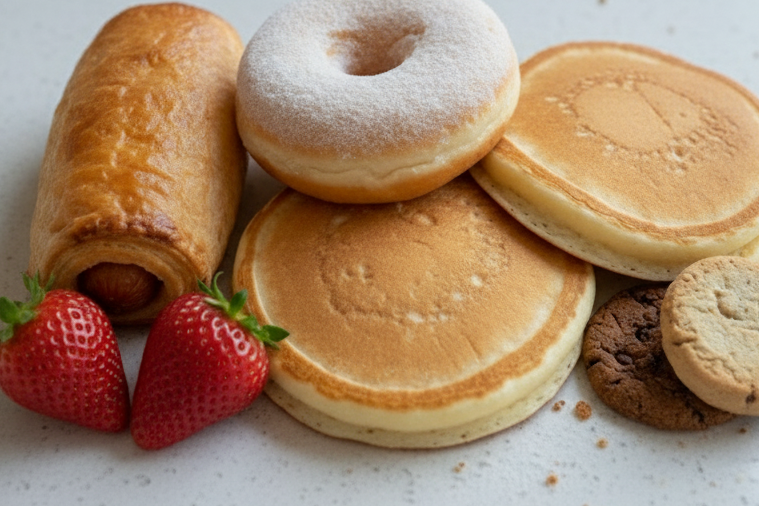 Kerstontbijt donut pancakes